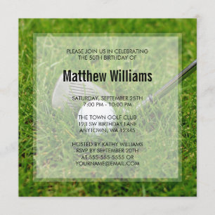 Golf Birthday Invitation