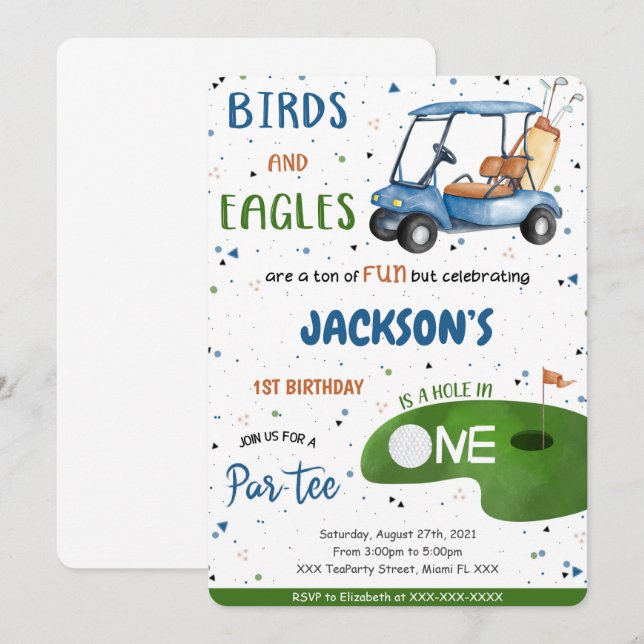 Golf Birthday Invitation (Front/Back)