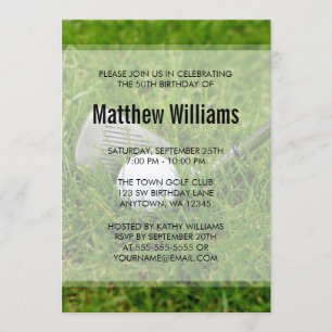 Golf Birthday Invitation