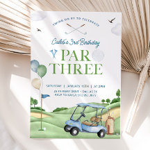 Golf Birthday Invitation, 3rd Golf Birthday Party