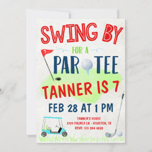 Golf Birthday Invitation for Kids