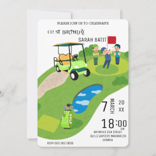 Golf Birthday Invitation, Golf Par-Tee Invite, Hol Invitation