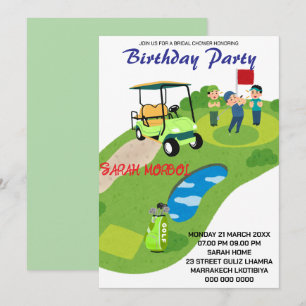 Golf Birthday Invitation, Golf Par-Tee Invite, Hol Invitation