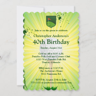 Golf Birthday invitation. Invitation