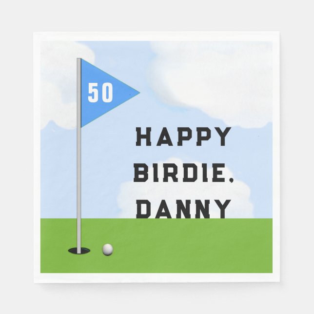 Golf Birthday Napkin (Front)