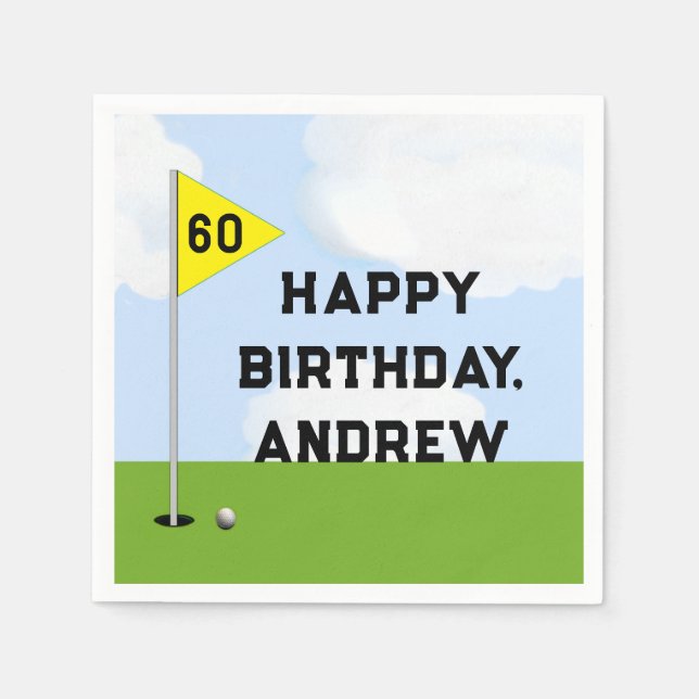 Golf Birthday Napkin (Front)