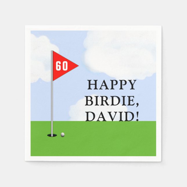 Golf Birthday Napkin (Front)