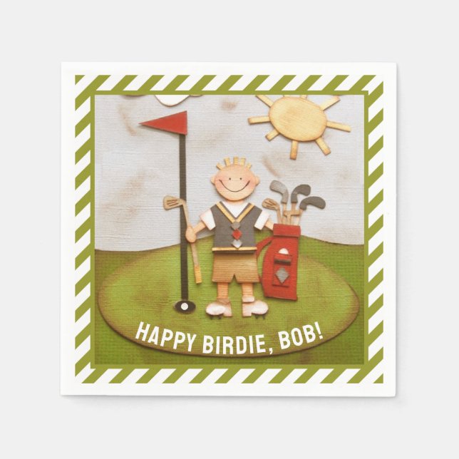 Golf Birthday Napkin (Front)