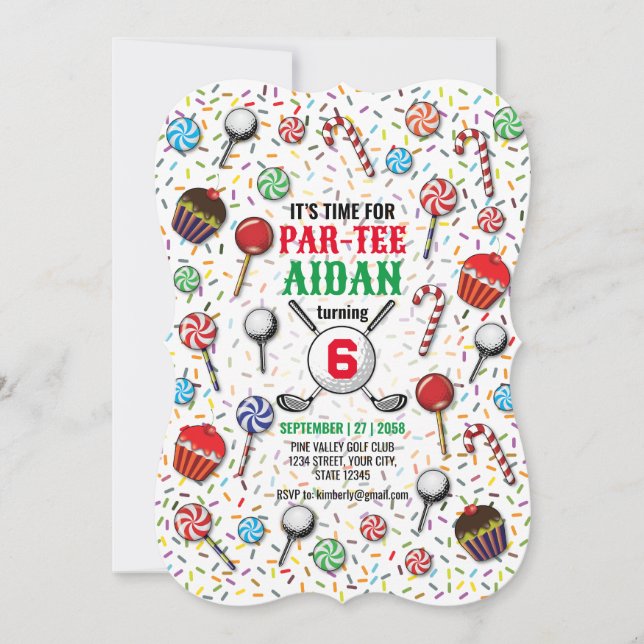 Golf Birthday Par-Tee Design (Front)