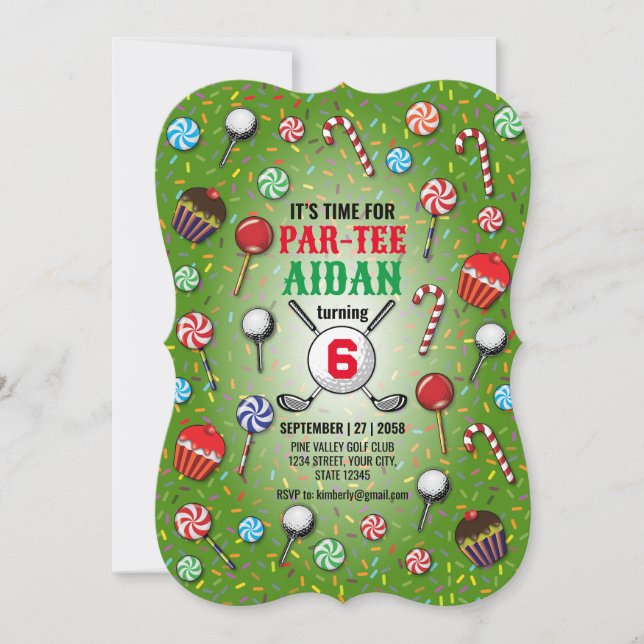 Golf Birthday Par-Tee Design (Front)