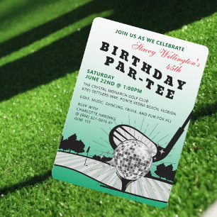 Golf Birthday Par-tee Party Invitation