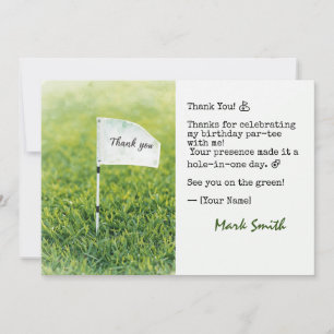 Golf Birthday Par tee party Thank You Card