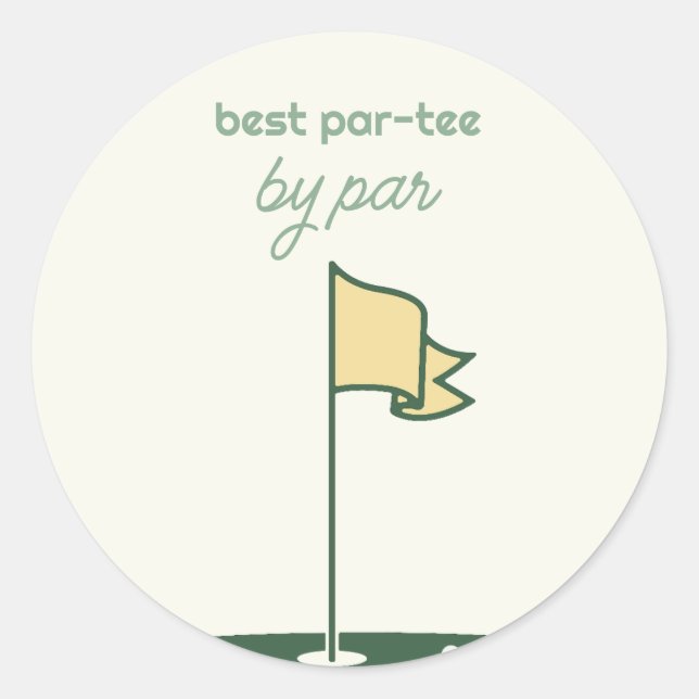 Golf Birthday Par-Tee Theme Sticker (Front)