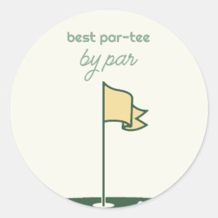 Golf Birthday Par-Tee Theme Sticker