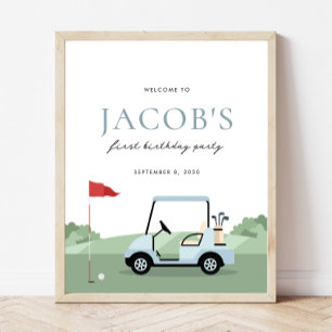 Golf Birthday Par-tee Welcome Sign