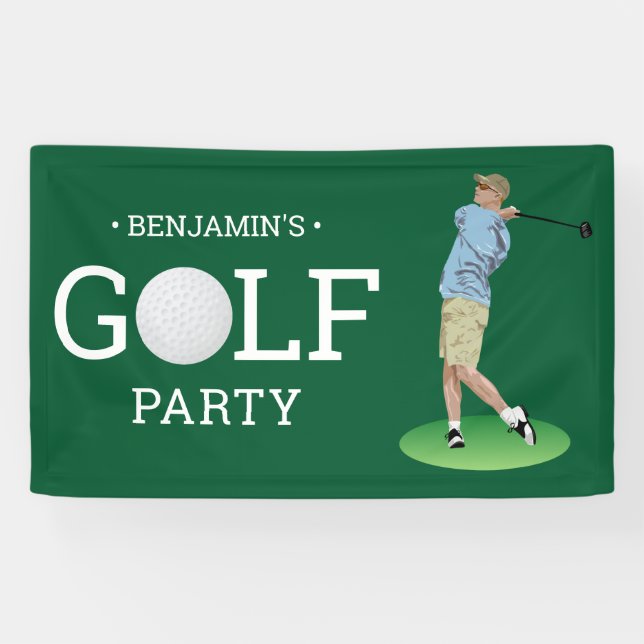 Golf Birthday Party Banner (Horizontal)