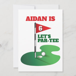 Golf Birthday Party Design Invitation