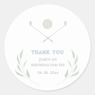 Golf birthday party gift label