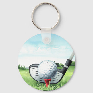 Golf Birthday Party I Golfer Key Ring