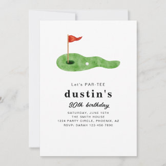 Golf Birthday Party Invitation 