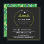 Golf Birthday Party Invitation<br><div class="desc">This Party Will Be a Hole in One! Whether you are hosting a corporate golf tournament or a golf birthday party, every golfer will love these modern golf-themed party invitations. Golf invitations to Par-Tee! Set the mood with great golf invitations for golf outing, golf theme birthday party invitations, ladies golf...</div>