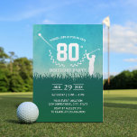 Golf Birthday Party Invitation<br><div class="desc">Golf Swinging 80th Birthday Party Invitations.</div>