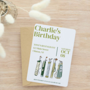 Golf Birthday Party Invitation