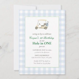 Golf Birthday Party  Invitation