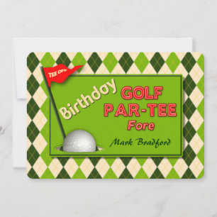 GOLF BIRTHDAY PARTY INVITATION - PAR-TEE