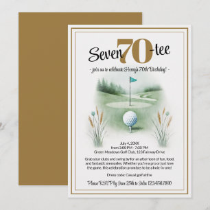 Golf Birthday Party Invitations for 70th