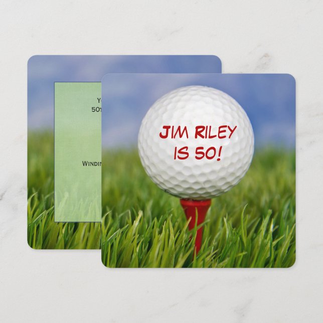 Golf Birthday Party invite (Front/Back)