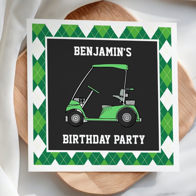 Golf Birthday Party Paper Napkin (Creator Uploaded)