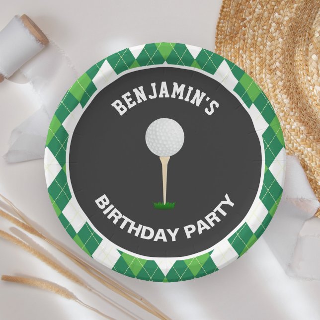 Golf Birthday Party Paper Plate (Creator Uploaded)