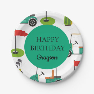 Golf Birthday Party Paper Plates