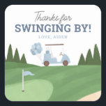 Golf Birthday Party Square Sticker<br><div class="desc">Add a finishing touch to your little one's birthday party decor with these golf themed stickers!</div>
