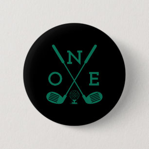 Golf Birthday Shirt 1st Birthday Hole In One Boys 6 Cm Round Badge