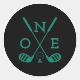 Golf Birthday Shirt 1st Birthday Hole In One Boys Classic Round Sticker