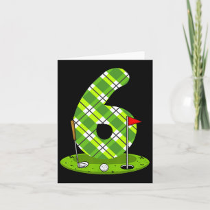 Golf Birthday Shirt For Kids 6th Birthday Party Go Card