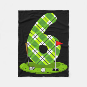Golf Birthday Shirt For Kids 6th Birthday Party Go Fleece Blanket