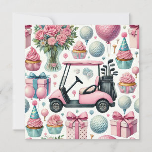 Golf Birthday themed for Lady Girl Pink Lover