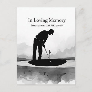 Golf Black and White Golf Sympathy Card Sorry 
