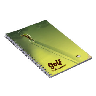 Golf "Book a game" vintage Poster Notebook