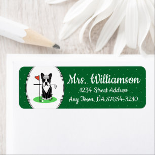 Golf Boston Terrier (black) Cute Dog