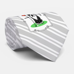 Golf Boston Terrier (black) Cute Dog Tie