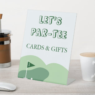 Golf Boy 1st Birthday Cards & Gifts Pedestal Sign