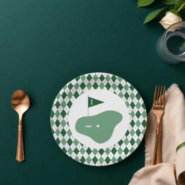 Golf Boy 1st Birthday Paper Plate (Creator Uploaded)