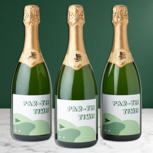 Golf Boy 1st Birthday Sparkling Wine Label (Creator Uploaded)