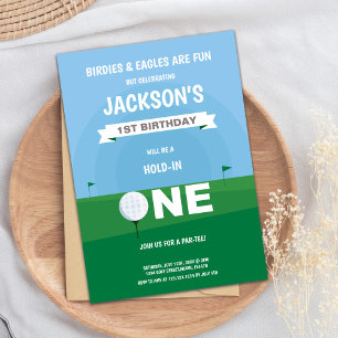 Golf Boy Birthday Invitations
