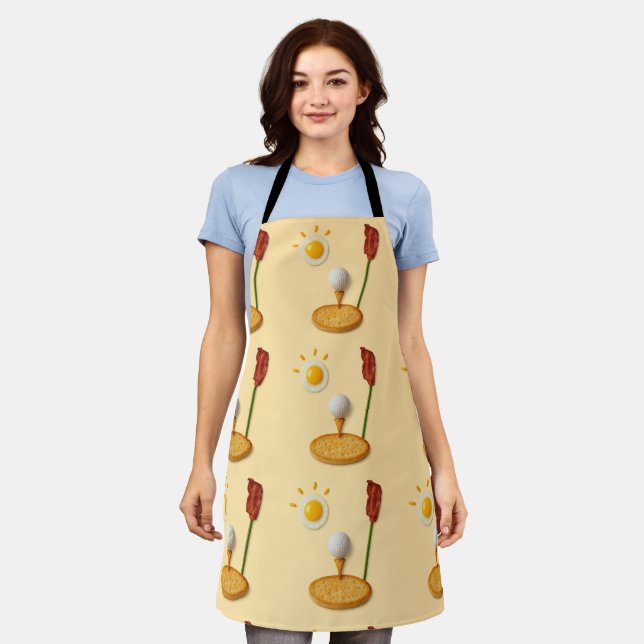 Golf breakfast Egg Bacon for club house staff Apron (Worn)