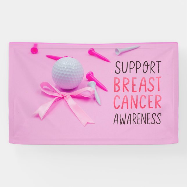 Golf breast cancer awareness pink theme banner (Horizontal)
